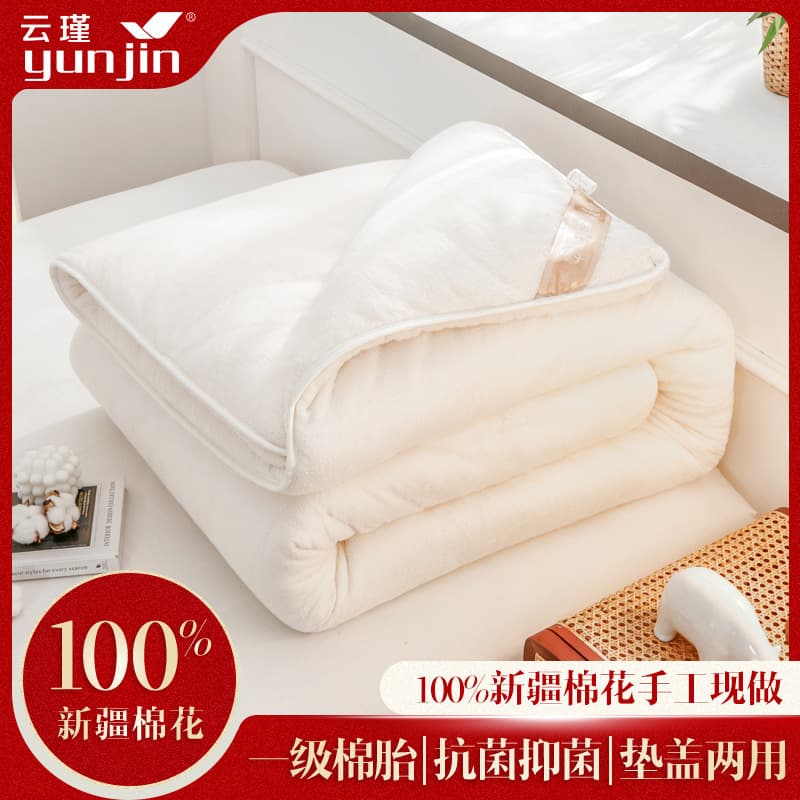 Xinjiang Cotton Quilt Core Pure Cotton Quilt Winter Quilt Extra Warmth Single Spring/Autumn Bedding Cotton Batting Student Dormitory Cotton Quilt