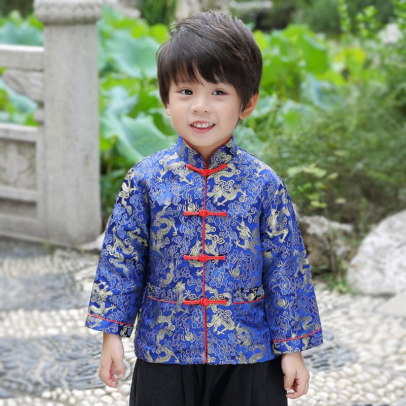 Boys Hanfu Autumn Long Sleeve Children Tang Suit Set Chinese Style Original Ancient Costume Performance Outfit Classic Young Master Clothing