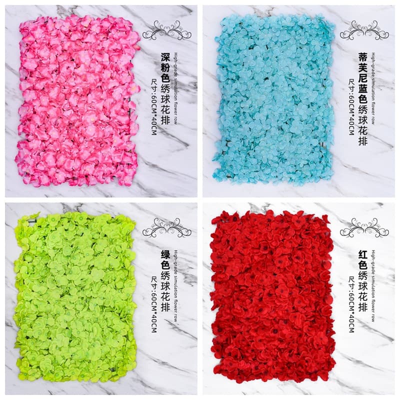 Wedding flower wall photography photo background wall decoration simulated hydrangea row carpet flower window fake flower room silk flower