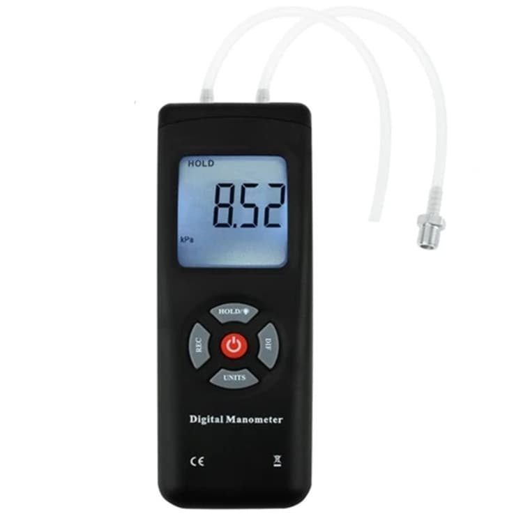 High Precision Digital Display Pressure Gauge Differential Pressure Meter Vacuum Pressure Tester Positive Negative Pressure Difference