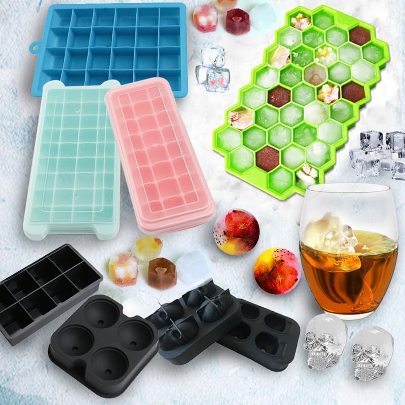 Square Honeycomb Silicone Ice Tray Baking Ice Cubes Mold DIY round Ball Skull Ice Tray Ice Cream Mold Kitchen Baking Tools