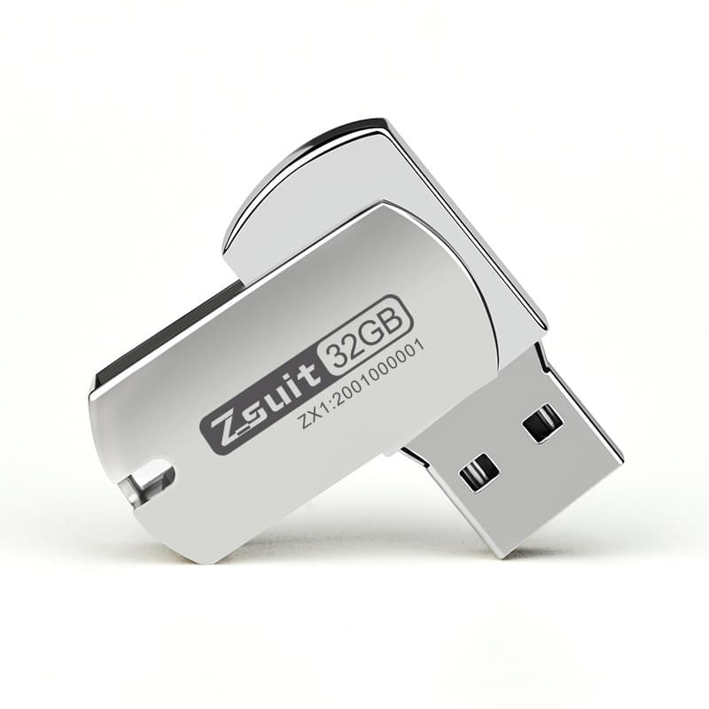 Rotary USB Flash Drive 64GB Small Fat USB Drive 32GB High-Speed USB 3.0 Metal Engraved USB Drive 128GB Computer USB 2.0