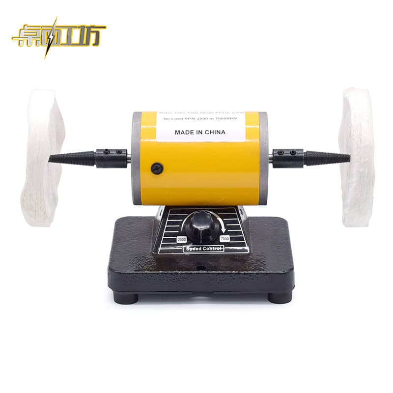 Desktop Workshop Micro Bench Variable Speed Grinder, Jewelry Polishing Dual Wheel Polisher SIP-60
