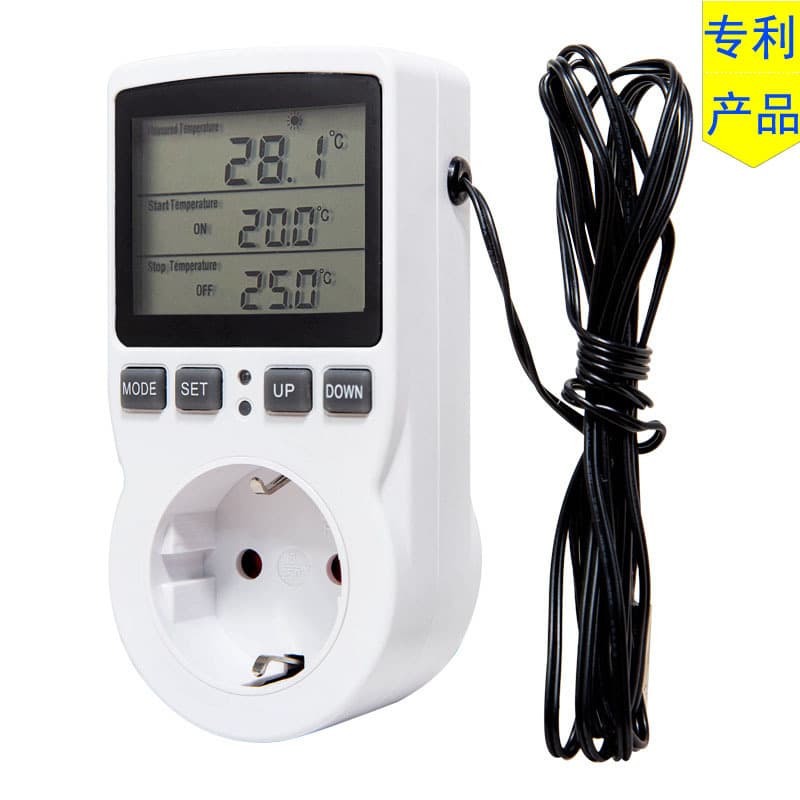 Large screen European standard temperature control socket, temperature switch, countdown switch socket, temperature controller