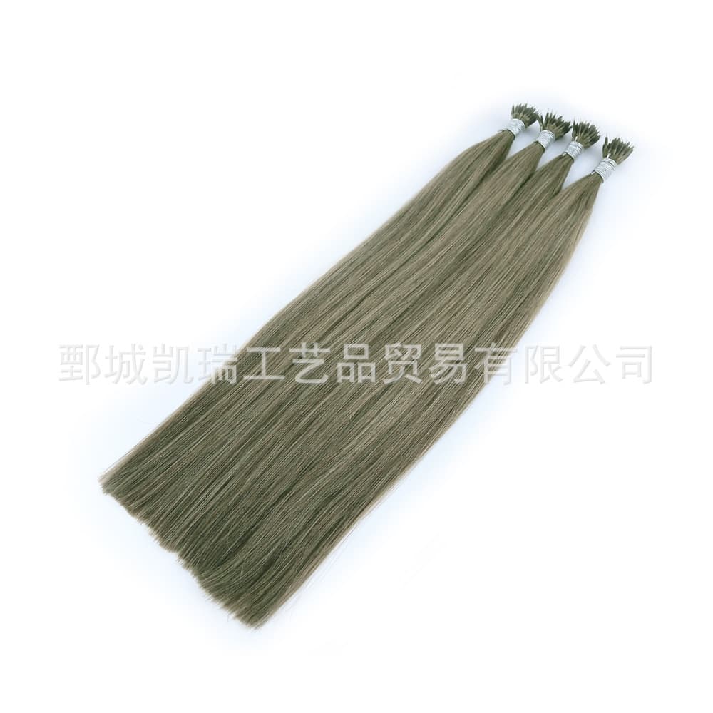 Real hair extensions, wire rods, nano tip hair extension, European and American trendy color 2/60#
