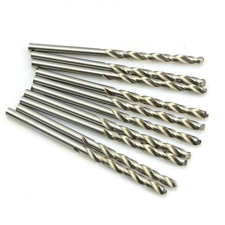 4241 High-Speed Steel Fully Ground Small Drill Bit, White Straight Shank Twist Drill 0.5-3.2mm, Metal and Wood Drilling Bit