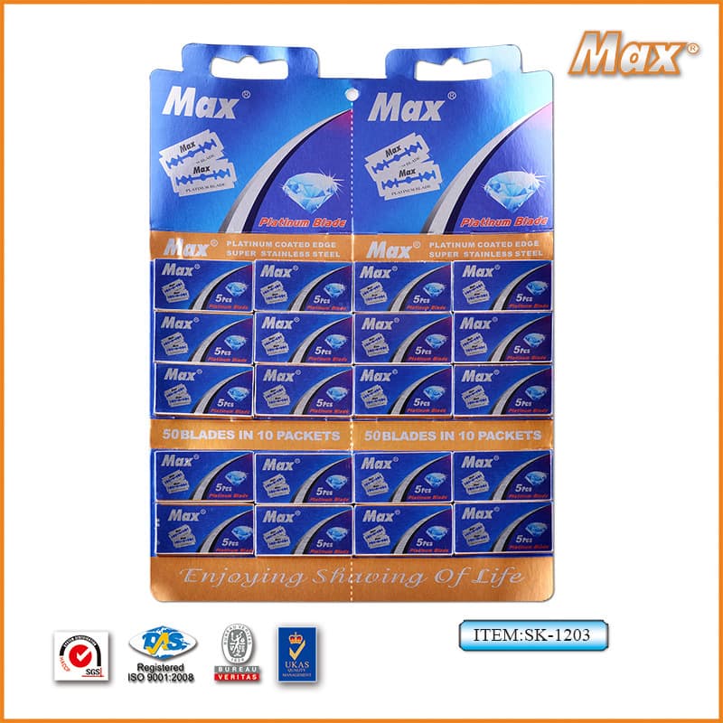 MAX manufacturer ready stock Swedish stainless steel double-sided blade classic shaver shaving beauty barber double-sided blade