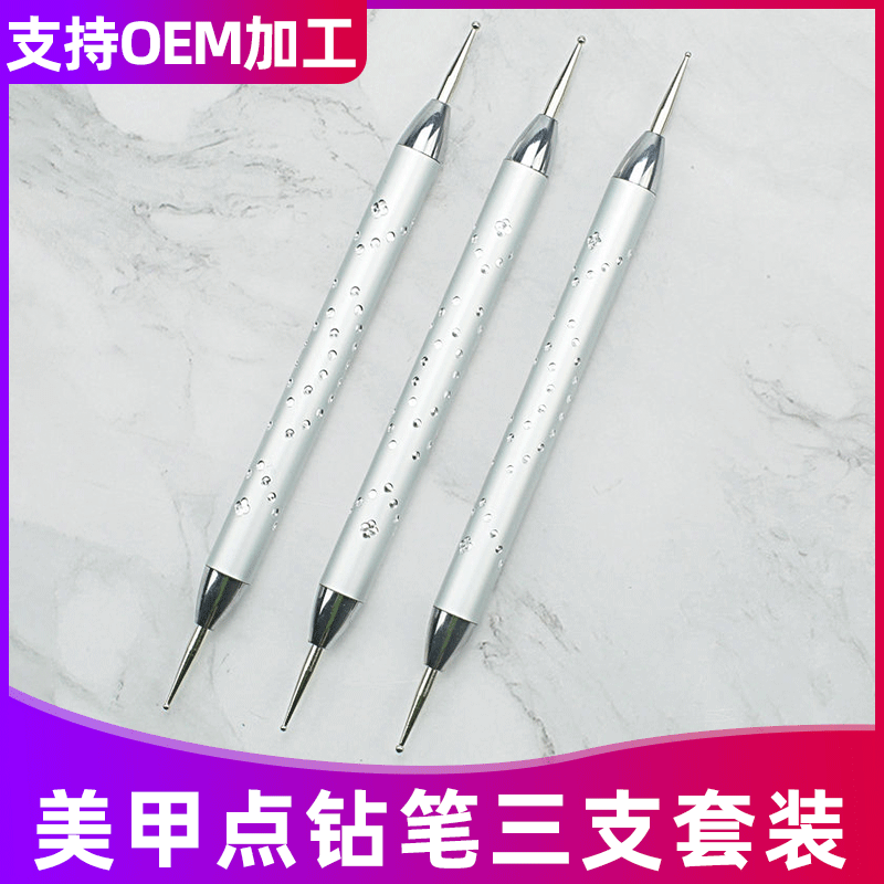 Double-Headed Metal Nail Art Pen Flower Dotting Tool YAMEI Brand OEM Production Portable Aluminum Handle for General Public