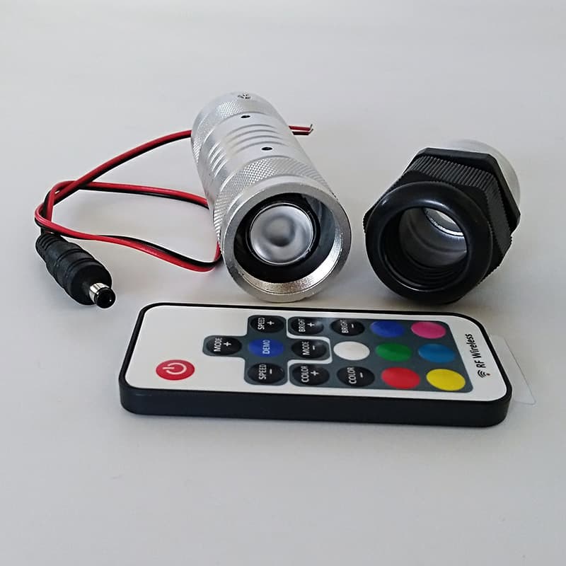 Manufacturer's wireless RF 17-key remote control 7W mini PMMA fiber optic lamp light source machine starry sky ceiling light source