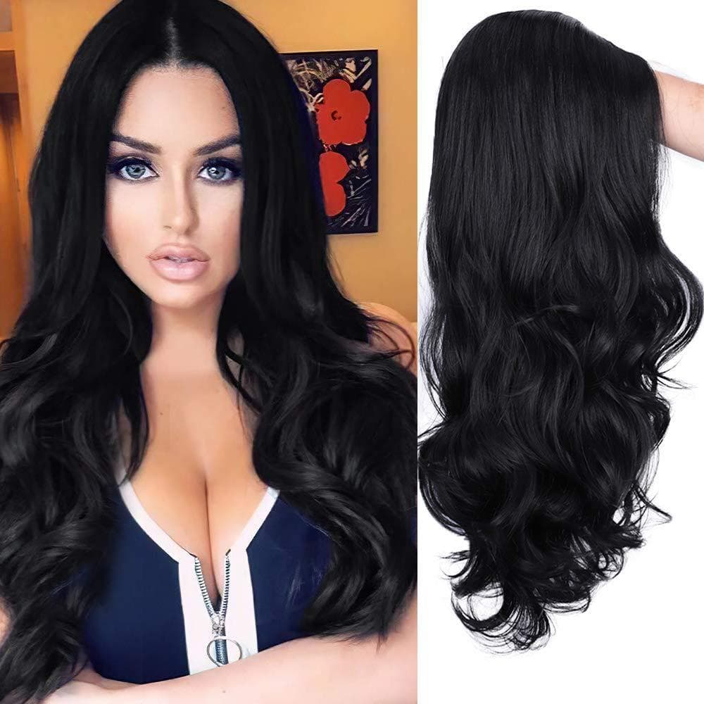 Long Curly Wig Synthetic Hair Extension For Women Natural Hairline Full Wig 24 Inch Hair Length 150g Weight