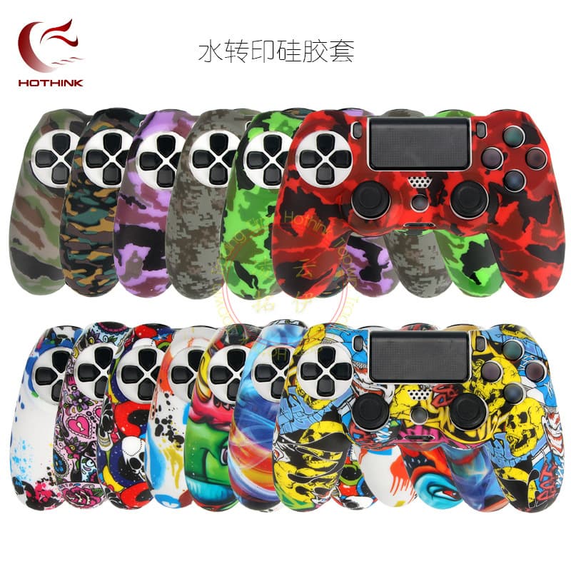 PS4 Controller Painted Silicone Case P4 SLIM PS4 PRO Controller Water Transfer Silicone Cover