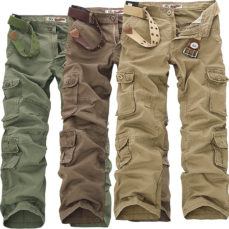 Men's Cross-Border 8-Pocket Amazon Big Size Cargo Pants Loose Casual Trousers Outdoor Pants