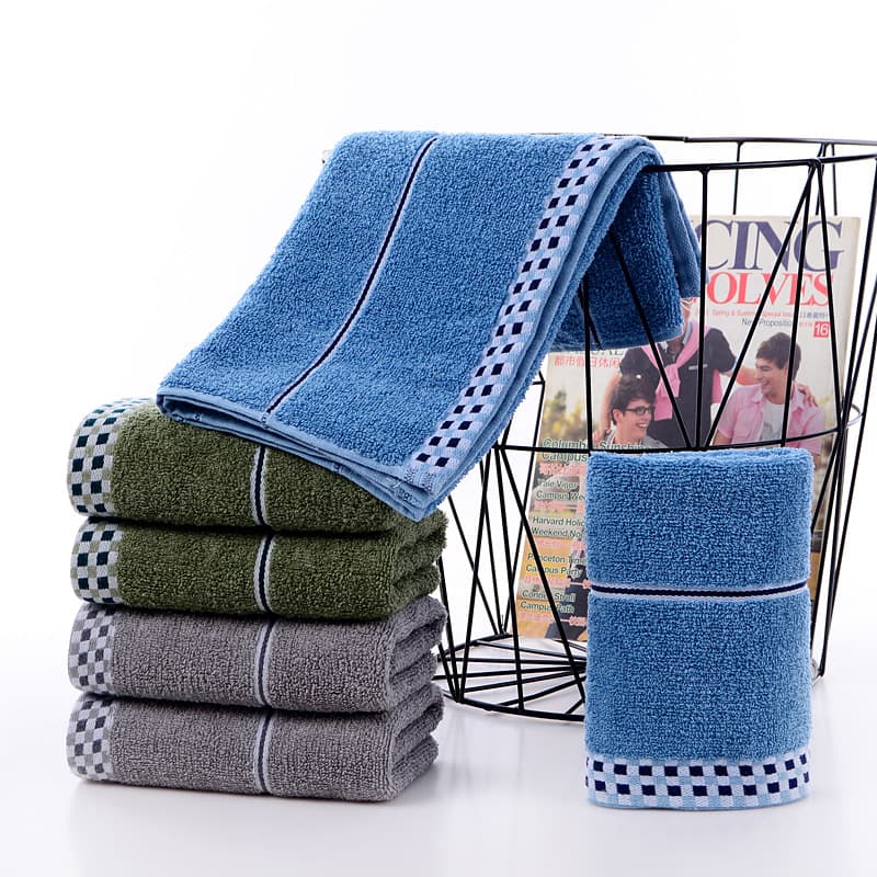 Cotton towels, street vendor gift towels, houndstooth towels, thickened absorbent jacquard towels, factory wholesale.