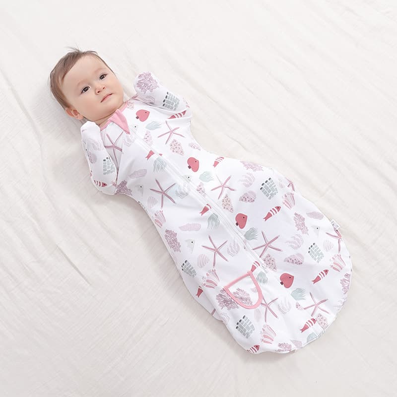 Amazon's best-selling baby swaddle sleeping bag, anti-startle baby blanket, all-season newborn long-sleeved arm-raising swaddle.