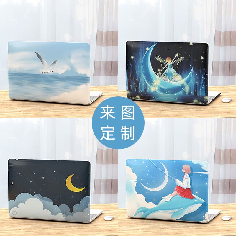 Macbook Pro case with colorful cartoon design, Apple laptop protective case.