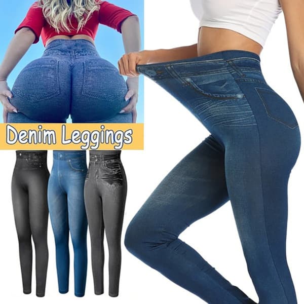 160 European and American Hot Style Heart Seamless Cotton Denim-Like Leggings Hollow Sexy Leggings