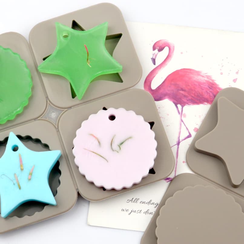 Minghao Wax Mold DIY Silicone Mold Aromatherapy Gypsum Soap Mold Round Five-Pointed Star