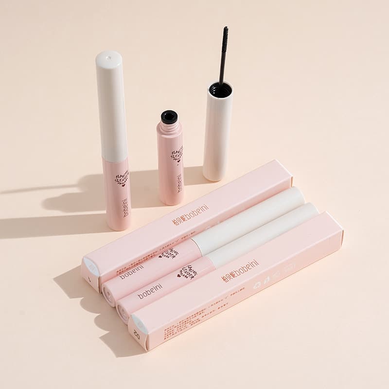 Bobenny Ultra-fine Mascara Waterproof Lengthening Curling Not Easy to Smudge Extending Ultra-fine Long-lasting Natural Fine Brush Head