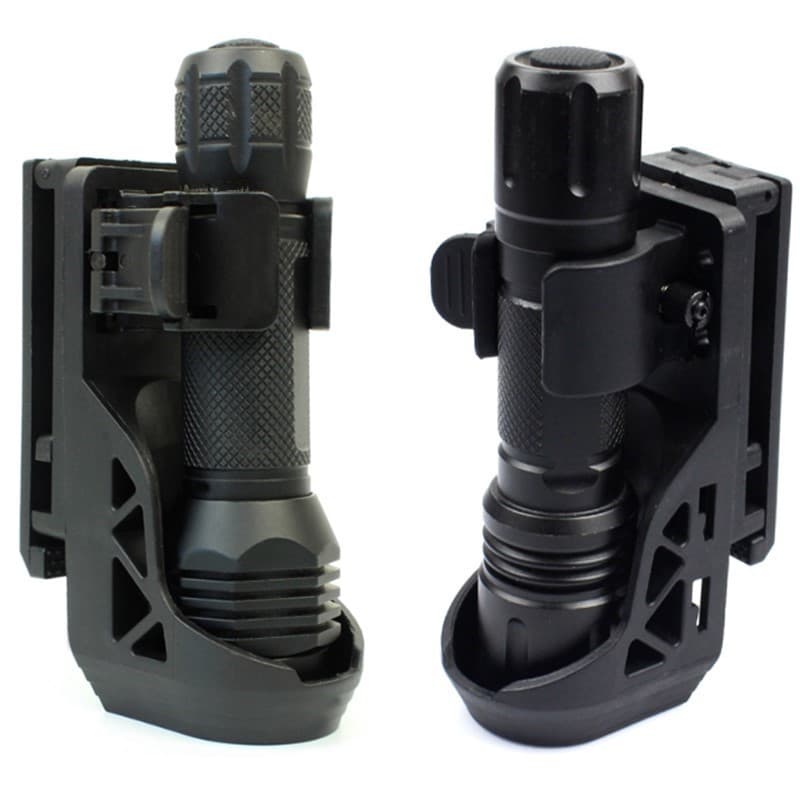360° Rotating Tactical Flashlight Holster, Plastic Steel Flashlight Holster, Tactical Flashlight Holster, Quick-Draw Holster