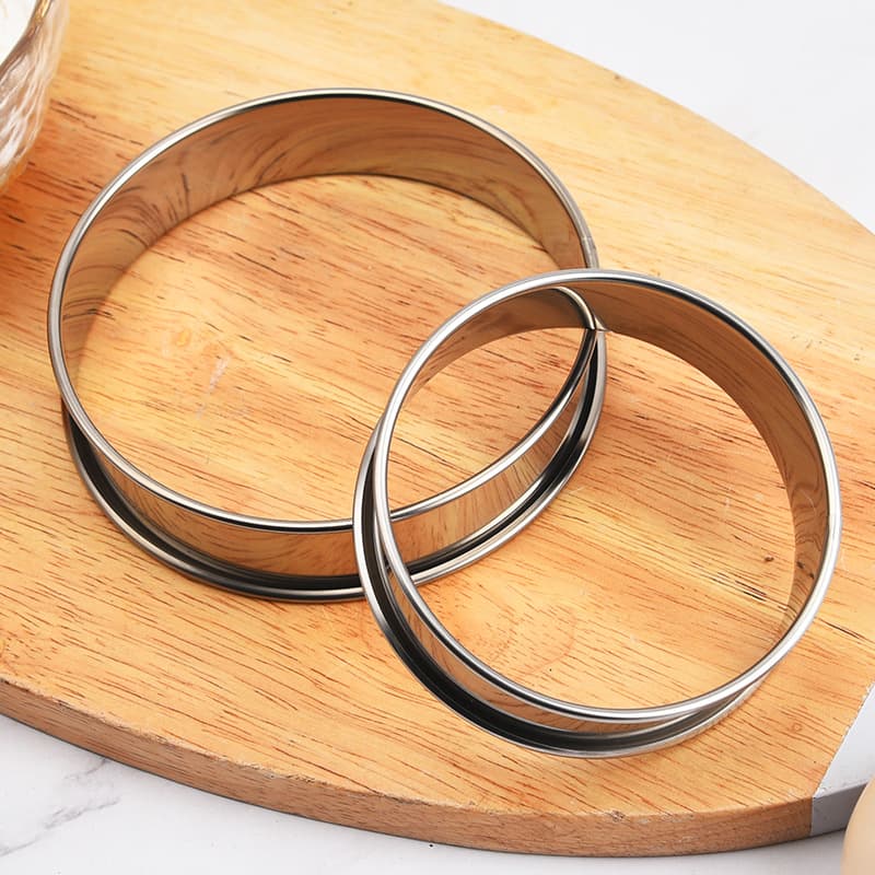 Baking Tools Stainless Steel Double Rolled Edge Round Cookie Cutter Mousse Ring Tart Ring Lemon Tart Circle Shape