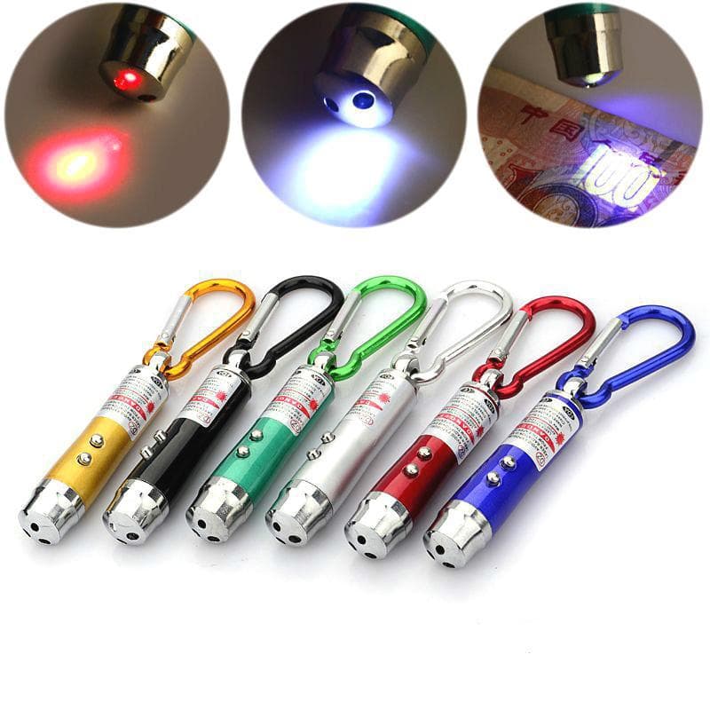 3-in-1 Currency Detector UV Light Pen, Bohu LED Flashlight, Infrared Laser Pointer Pen