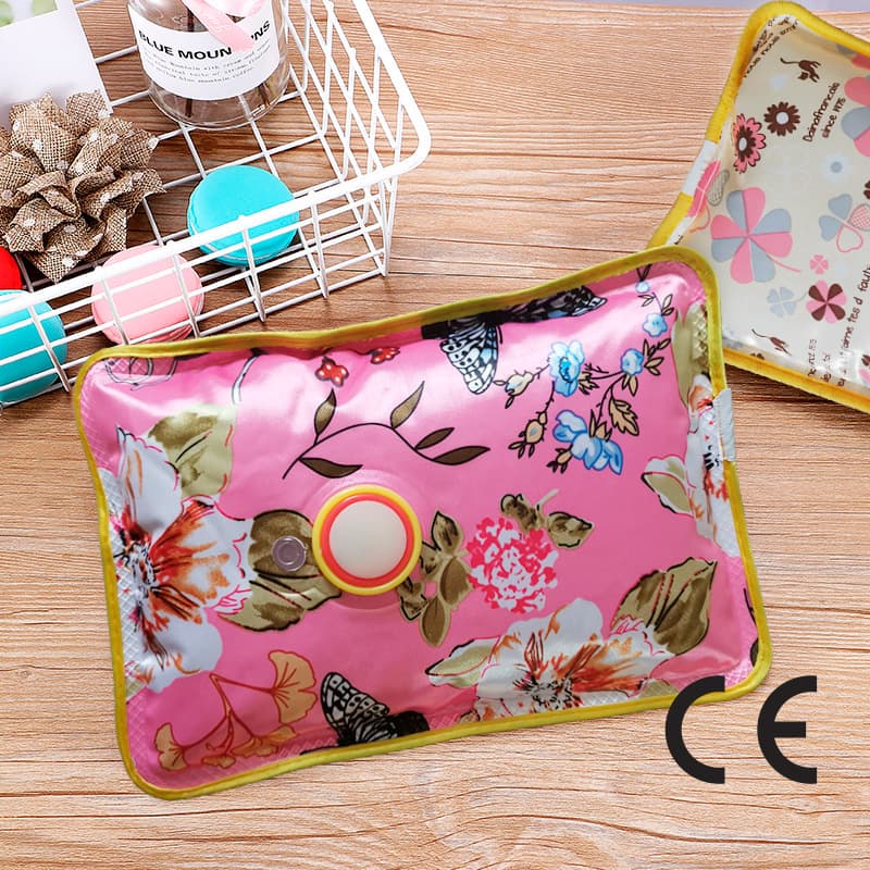 Winter New Charging Hand Warmer Silk Cloth Printed Hot Water Bag Hand Warmer Explosion-Proof Charging Hand Warmer Electric Heating Bag