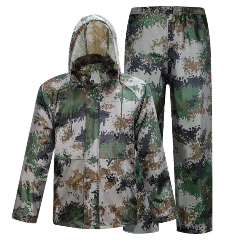 Adult Split Cycling Raincoat Set with Oxford Cloth Reflective Rain Pants, Heavy Rain Proof for Electric Motorcycles