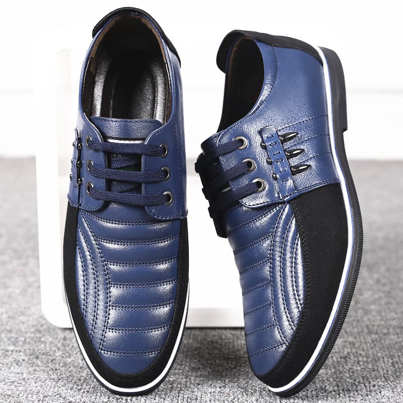 HPIOPL 4018 Spring Men's Casual Shoes Trendy Cross-border Lace-up Single Shoes Size 46