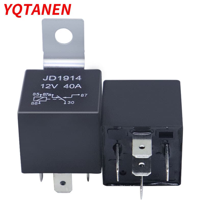 40A 12V 24V 4-pin/5-pin JD1914/JD1912 Waterproof Metal Backrest Car Relay