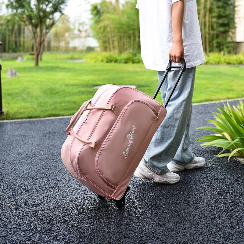Weihe Travel Bag Rolling Duffel Bag Women Lightweight Large Capacity Waterproof Luggage Bag Foldable Handheld Trolley Bag Boarding Rolling Bag Men