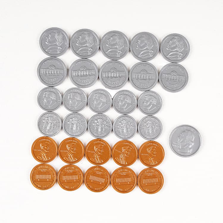 Plastic coins, cents, dollars, high cost-performance various foreign trade coins, gold coins