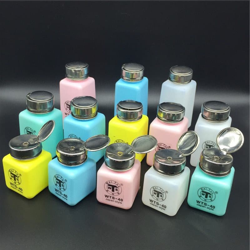 Blue, thickened, push-button alcohol bottle for mobile phone repair, industrial alcohol bottle, nail cleaning solution, wholesale.