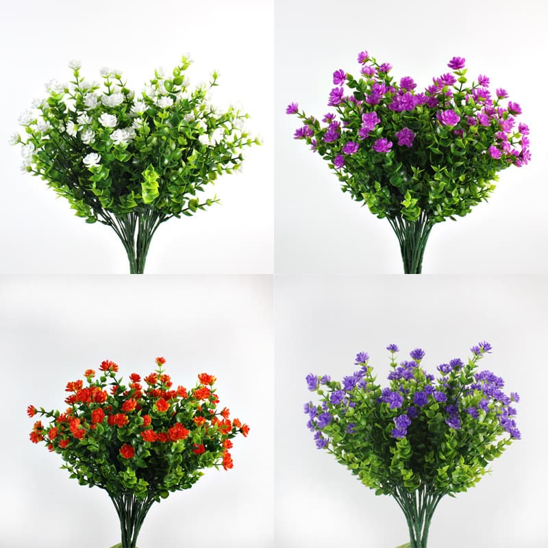 Simulated Milan grass plastic money grass eucalyptus leaves, simulated lotus, plant wall gardening supplies decorative flowers