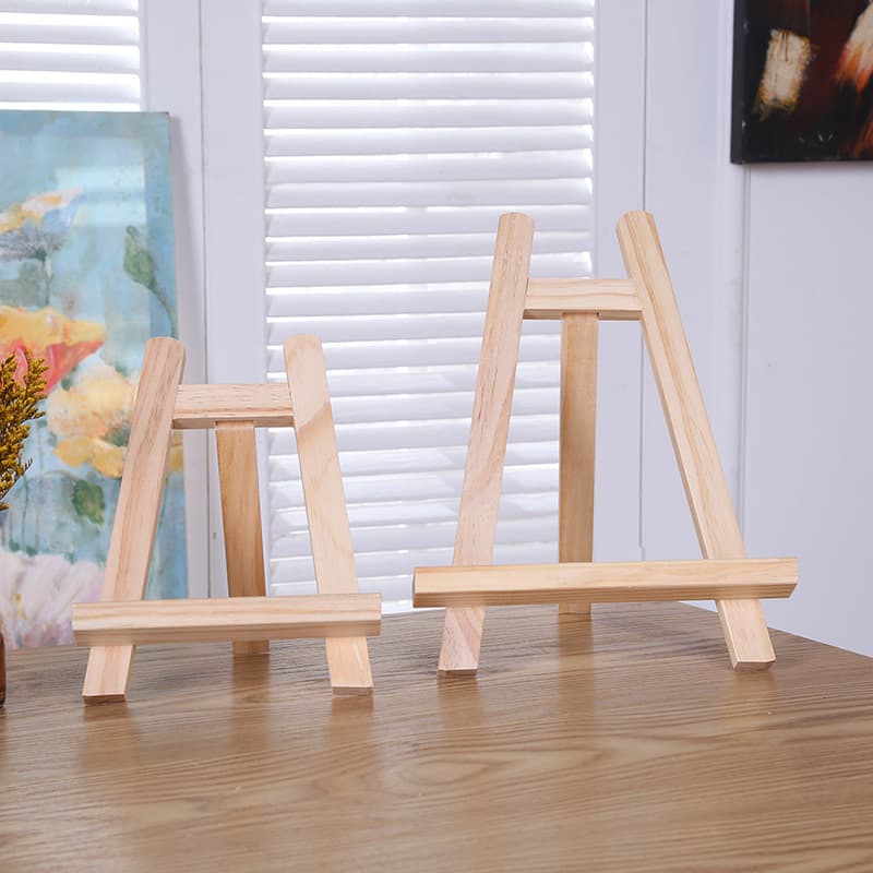 Oil Painting Easel, Round Head Stand, Wooden Cat Ear Easel, 15*20 I-shaped Desktop Ornament Display Stand Manufacturer Direct Sales