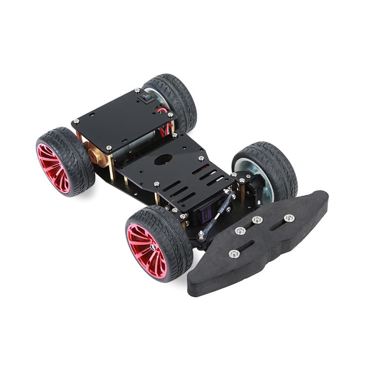 Servo Steering Car Metal Chassis Smart Car 4WD Rear Drive Metal Motor PS2 Control