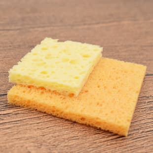 Soldering Iron Tip Cleaning Sponge, Wood Pulp Cotton Absorbent Sponge, Round Square Rectangular, Water-Resistant High Temperature 6x6cm
