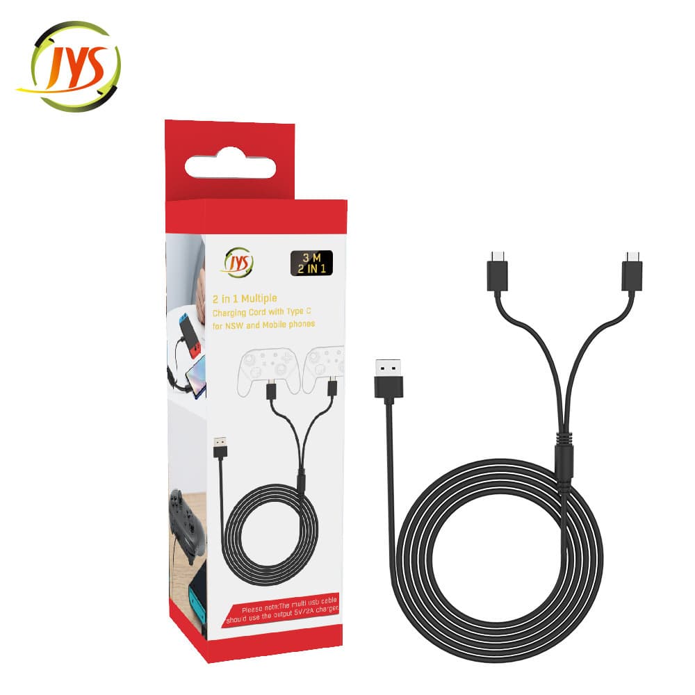 PS5 2-in-1 Charging Cable, Xbox Series X Controller Charging Cable, NS Console Phone Universal Data Cable