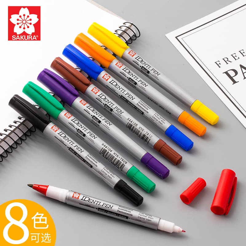 Wholesale Japanese SAKURA Twin-Tip Oil-Based Color Marker Pen for Drawing and Outlining XYK-T