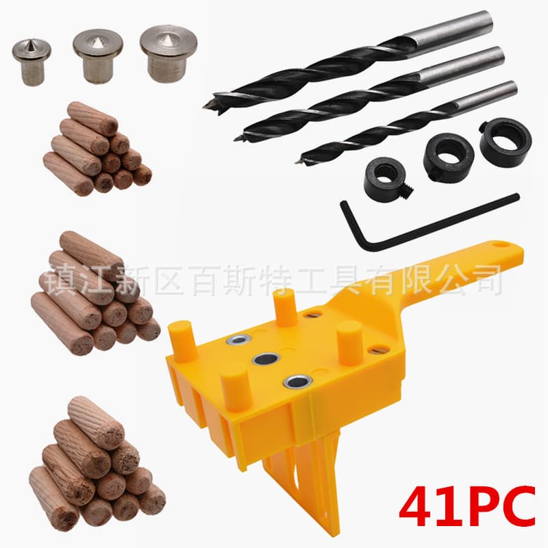 Wood Board Drilling Hole Locator Straight Hole Drill Guide Dowel Joinery DIY Tool
