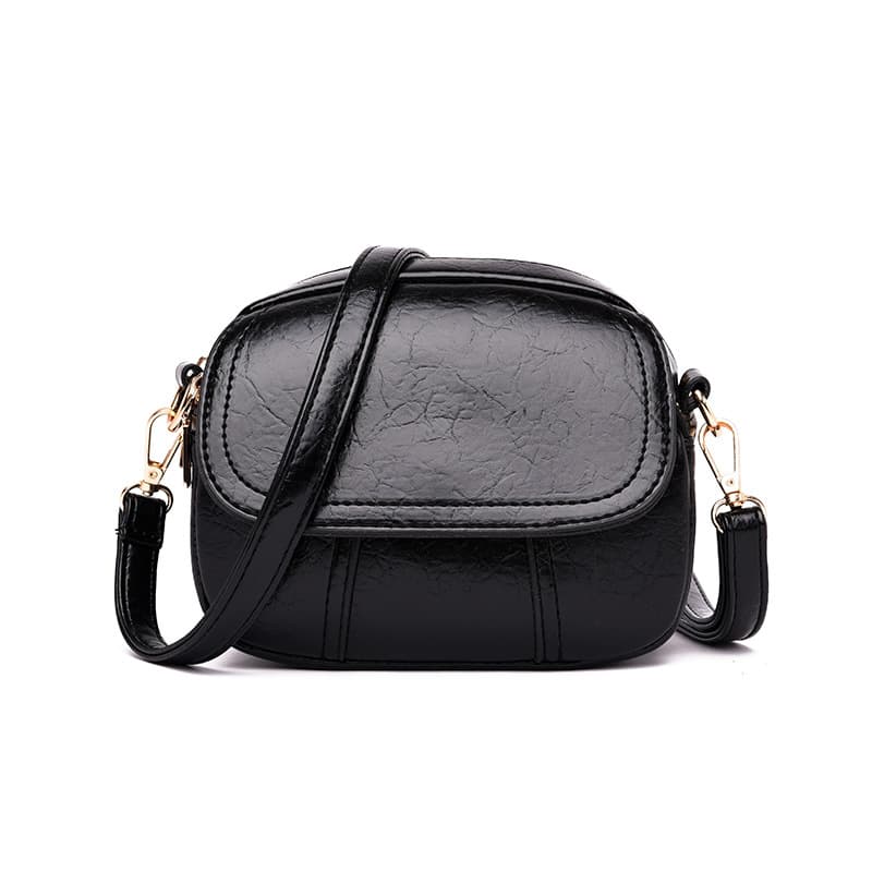 Cross-border Direct Supply Three-Layer Mini Bag for Women 2026 New Trendy Fashion Versatile Single Shoulder Crossbody Round Bag Soft Leather Women's Bag