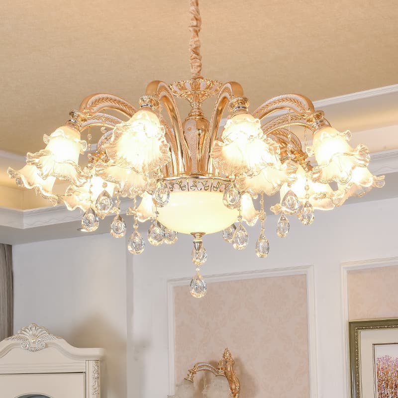 Zhongshan Lighting Factory Direct Sales French Chandelier Living Room High-end Hall Bedroom European Restaurant Chandelier Crystal Lighting