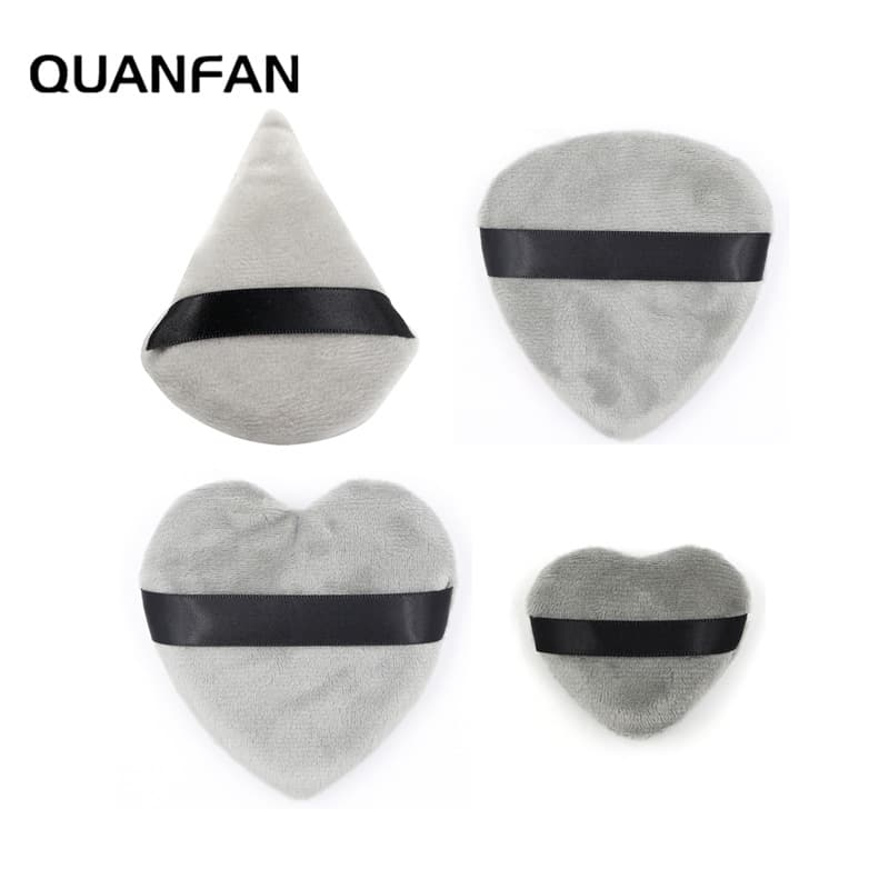 Tati Triangular Dry Powder Puff Fan-Shaped Water Drop Xinjiang Cotton Crystal Cotton Makeup Loose Powder Short Hair Powder Puff for Dry Powder