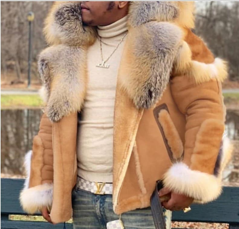 Men's Faux Suede Fur Coat with Detachable Hooded Collar, Long Sleeve, 2026 New Style Outerwear Wholesale