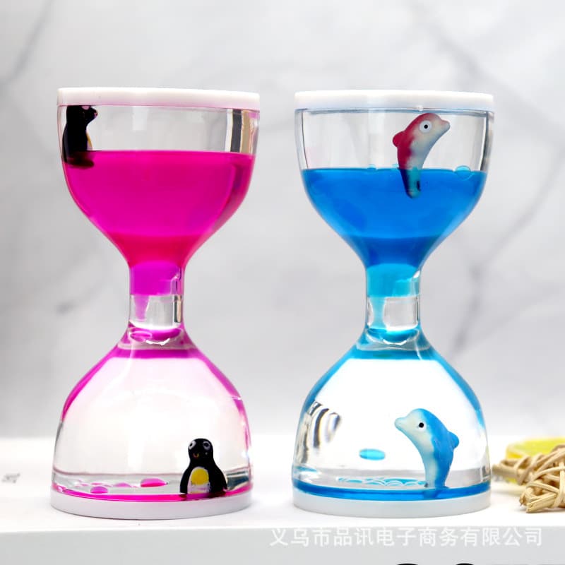 Creative Liquid Hourglass Animal Oil Drop Ornament, Cup Oil Drip Timer Gift for Christmas, New Year, Children, Students Wholesale
