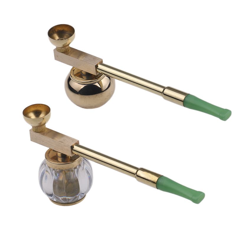 Cool Grandpa Brass Hookah Water Pipe Dry Smoking Pipe Filter Traditional Hookah Smoking Rod Dual-Purpose ky108