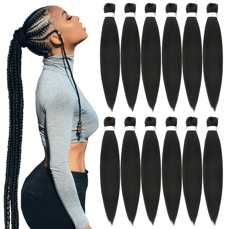 Low-temperature flame-retardant fluffy pull-resistant large braid, low-temperature set wholesale wig, 26 inches 90g EZ BRAID hair