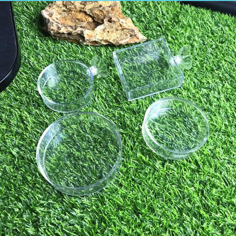 Aquarium fish and shrimp acrylic feeding basin Acrylic aerial feeding basin Fish tank shrimp tank feeding tray feed basin