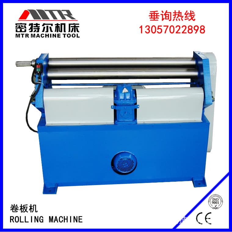 1m Small Mechanical Plate Bending Machine W11-2X1050, Solid Three-Roller Asymmetric Rolling Machine, Rounding Machine