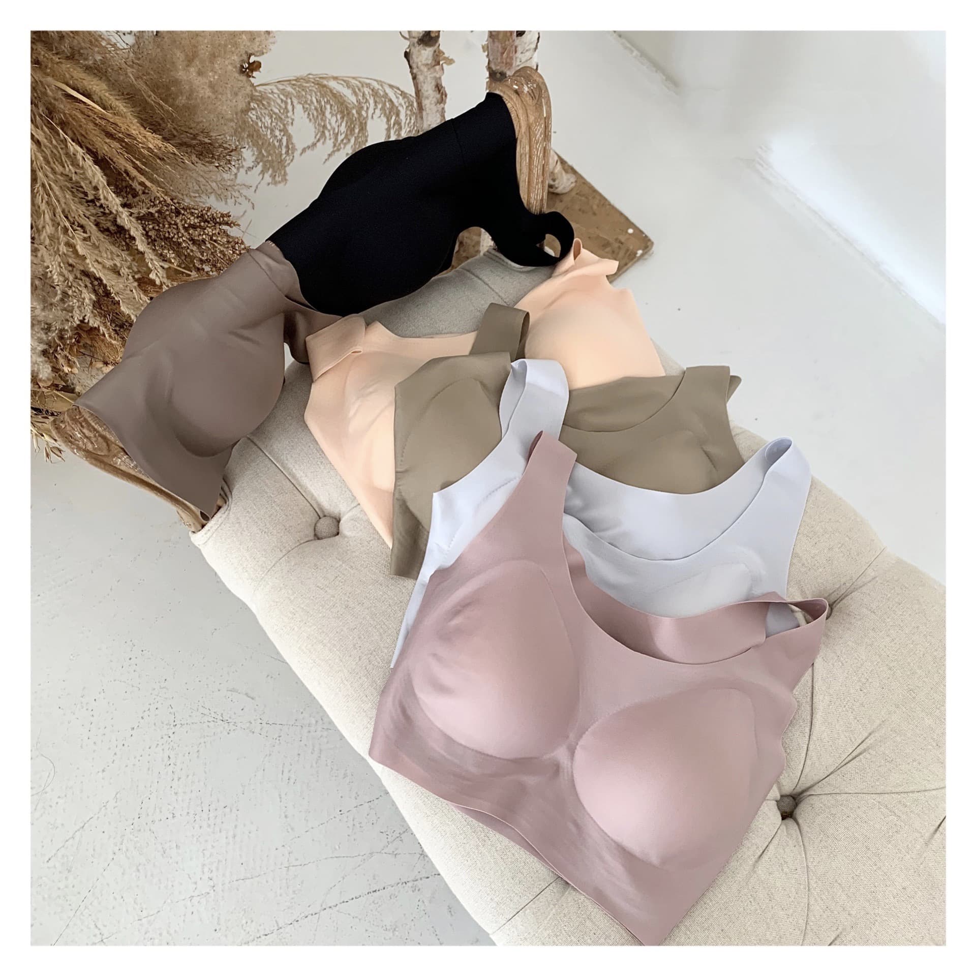 Yunduo Seamless Underwear Women's One-Piece Vest Style Beautiful Back No Wires Maternity Bra Plus Size
