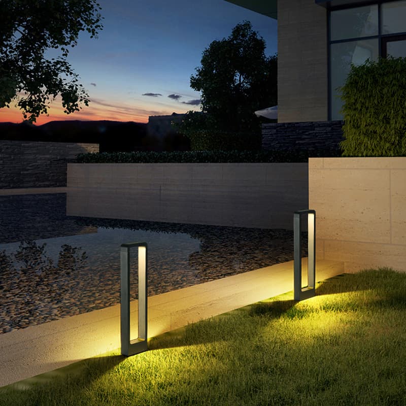Cross-border wholesale LED floor-mounted lawn lamp, Oriental gate-shaped lawn lamp, simple garden lamp, villa courtyard lamp